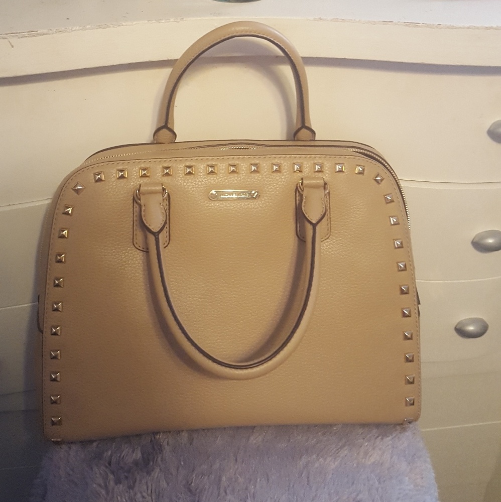 Michael kors studded satchel